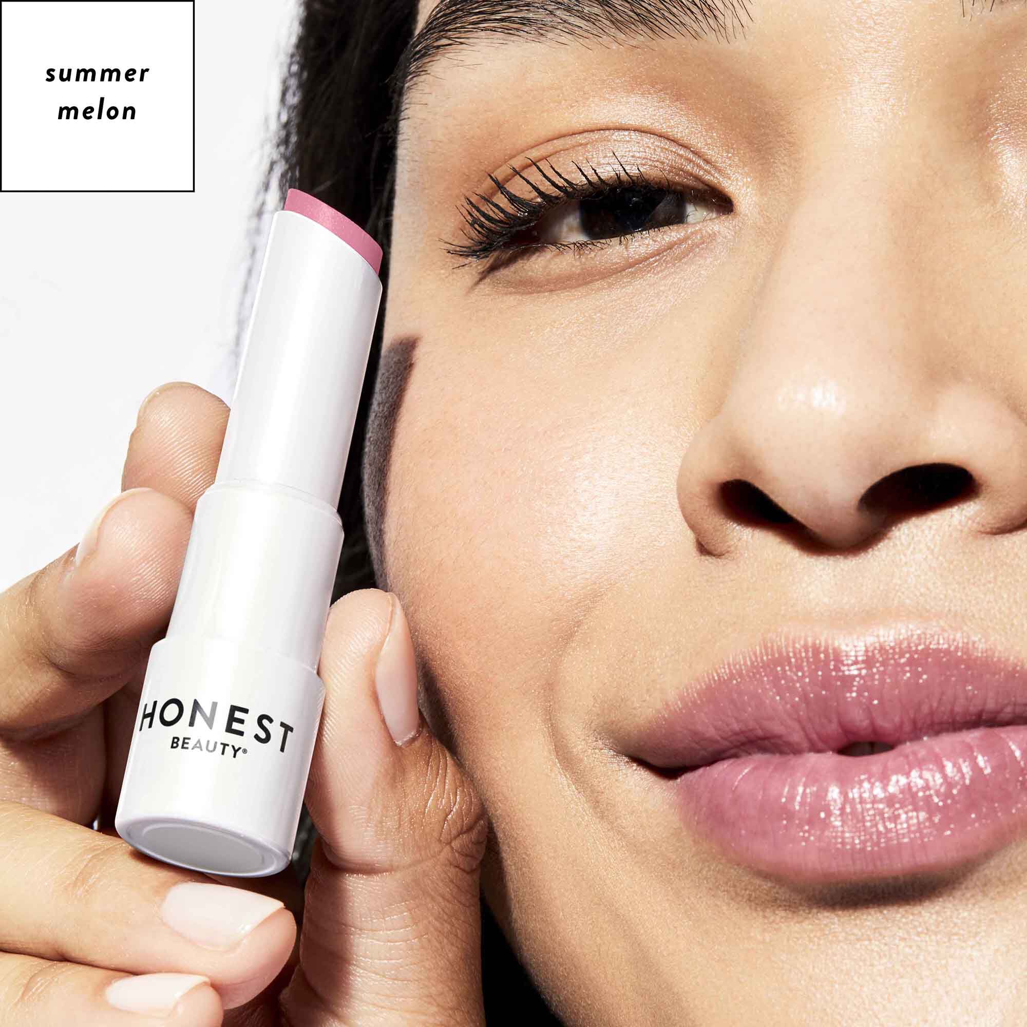 Natural Vegan Tinted Lip Balm in Summer Melon Honest